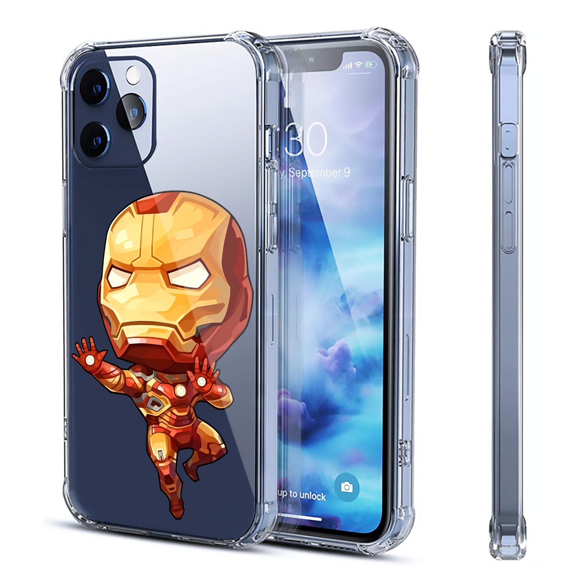 （画像用） アベンジャーズ The Avengers 【iPhone 12シリーズ対応】透明スマホケース（クリアソフトケース）